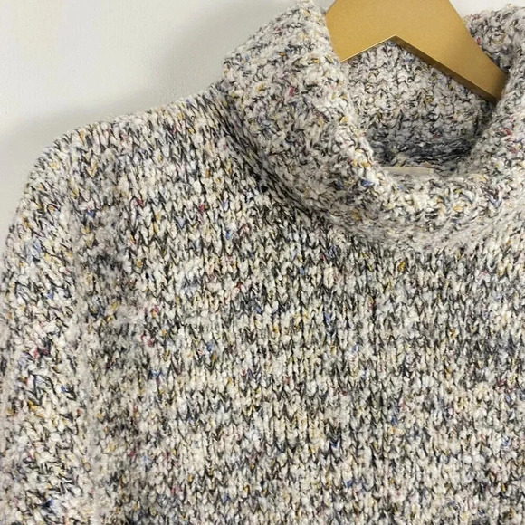 Lou & Grey Sequined Marled Chunky Wool Blend Turtleneck Sweater - Picture 4 of 14